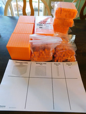 Eai education Base Ten block Set 823 pieces Orange with Mat Plastic