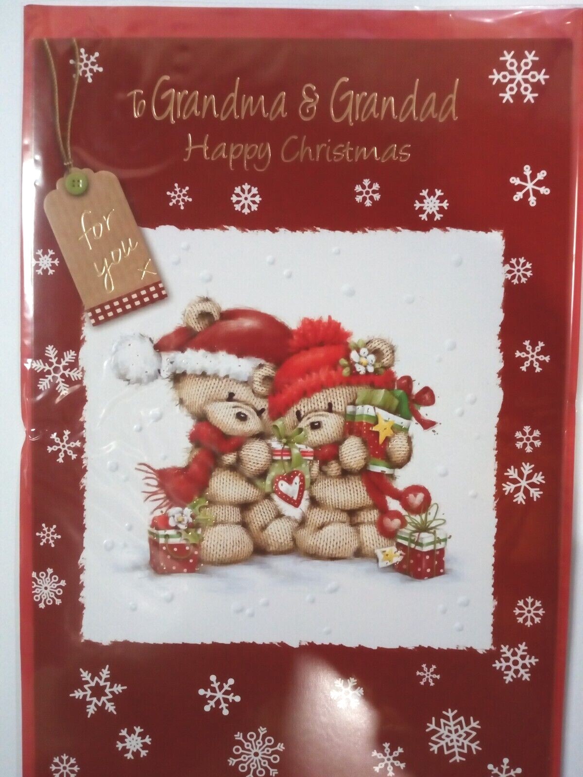 To Grandma and Grandad Merry Christmas - Christmas Greetings Card 6x9 (X16)
