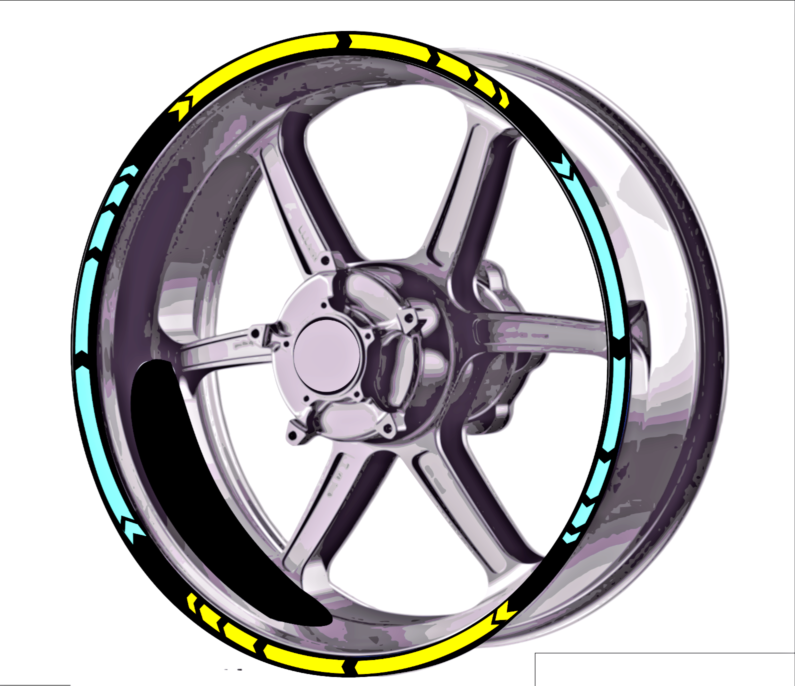 20 X Motorcycle - motorbike Wheel Rim Tape Stickers any 2 colours from ...