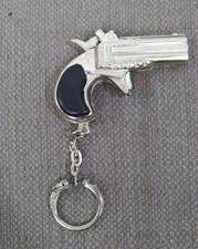 Vintage Key Chain Miniature Die-Cast Pistol victory double barrel 887