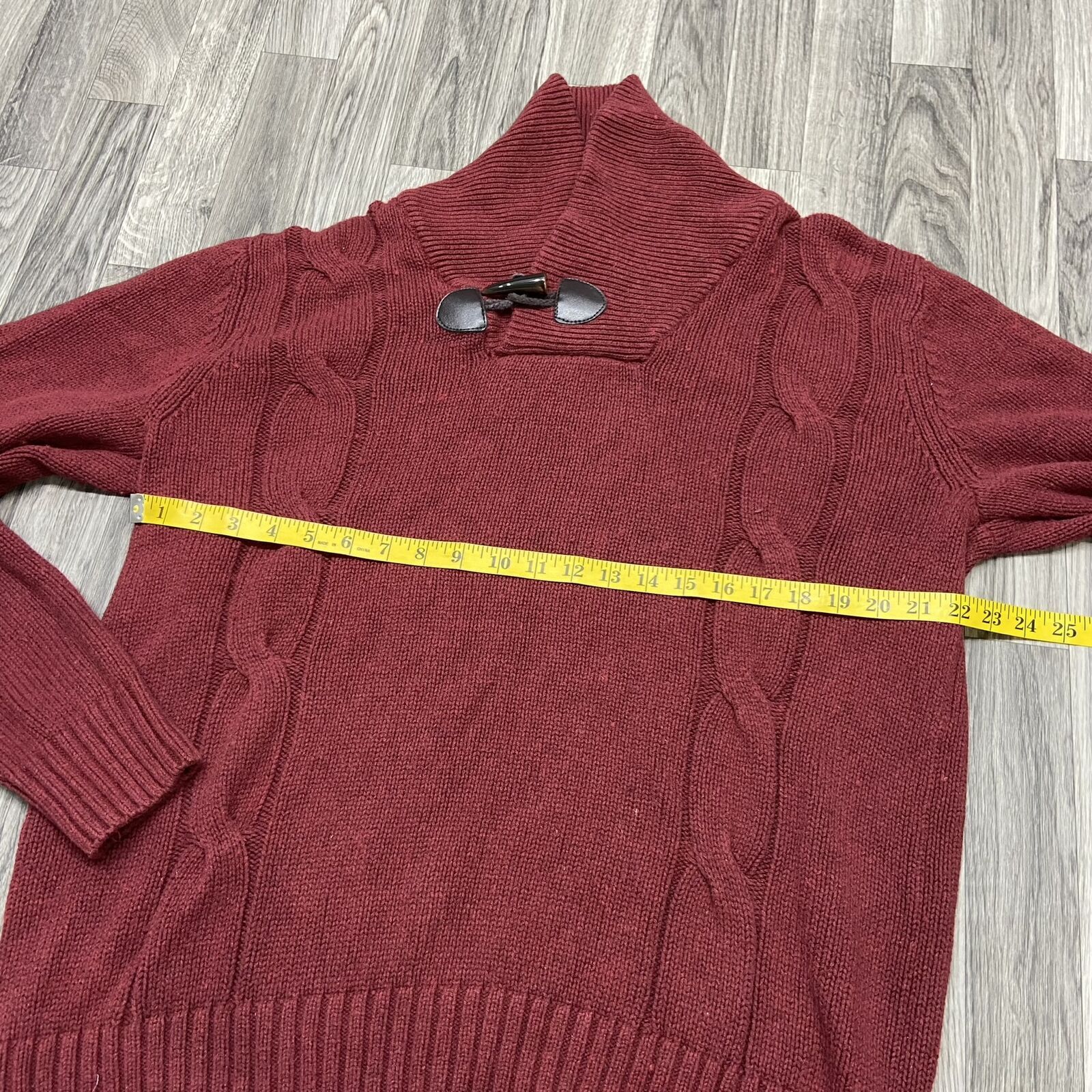 GAP Toggle Button Pullover Maroon Knit Sweater Wo… - image 7
