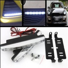 2pcs Car 8 Led Daytime Running Light Drl Daylight Fog Lamp Day Lights 12v