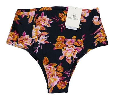 Volcom Junior's Garden Variety Floral Cheeky Bathing Suit Bikini Bottom NWT