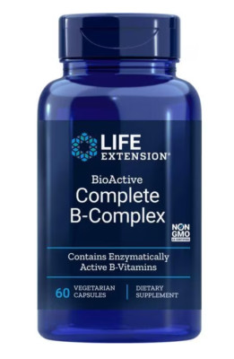 BioActive B-Complex Complete 60 caps Life Extension - Inositol/P-5-P/methyl 