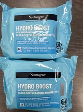 Neutrogena Hydro Boost Facial Cleansing Towelettes with Hyaluronic Acid,50 count