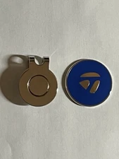 (1) TaylorMade 1" Flat Coin Style Golf Marker W/ Bonus Hat Clip - Quality Made!