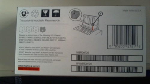 New Genuine Xerox 108R00726 Black Solid Ink for Phaser 8560/8560MFP - Picture 2 of 2