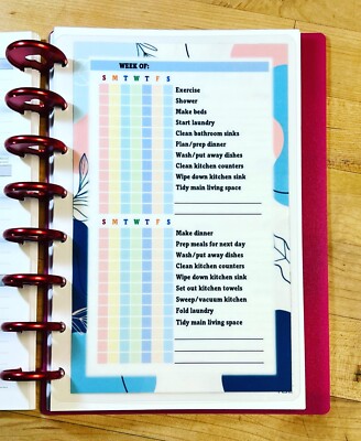 Daily Habits Personal Goals Dashboard for use with the TUL/Arc (8 disc) Planner~