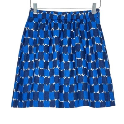 Boden Skirt Womens 4L 4 Long Blue A-Line Elastic Waist Pockets Lined Light Dark