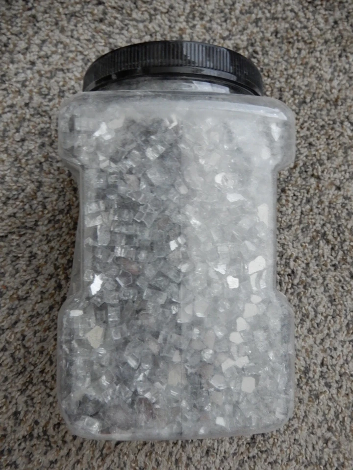 FIREGLASS PLUS 1/4" PLATINO REFLECTANTE Vidrio Chimenea Rocas 10 lb ¡NUEVO! Foto 3 de 4