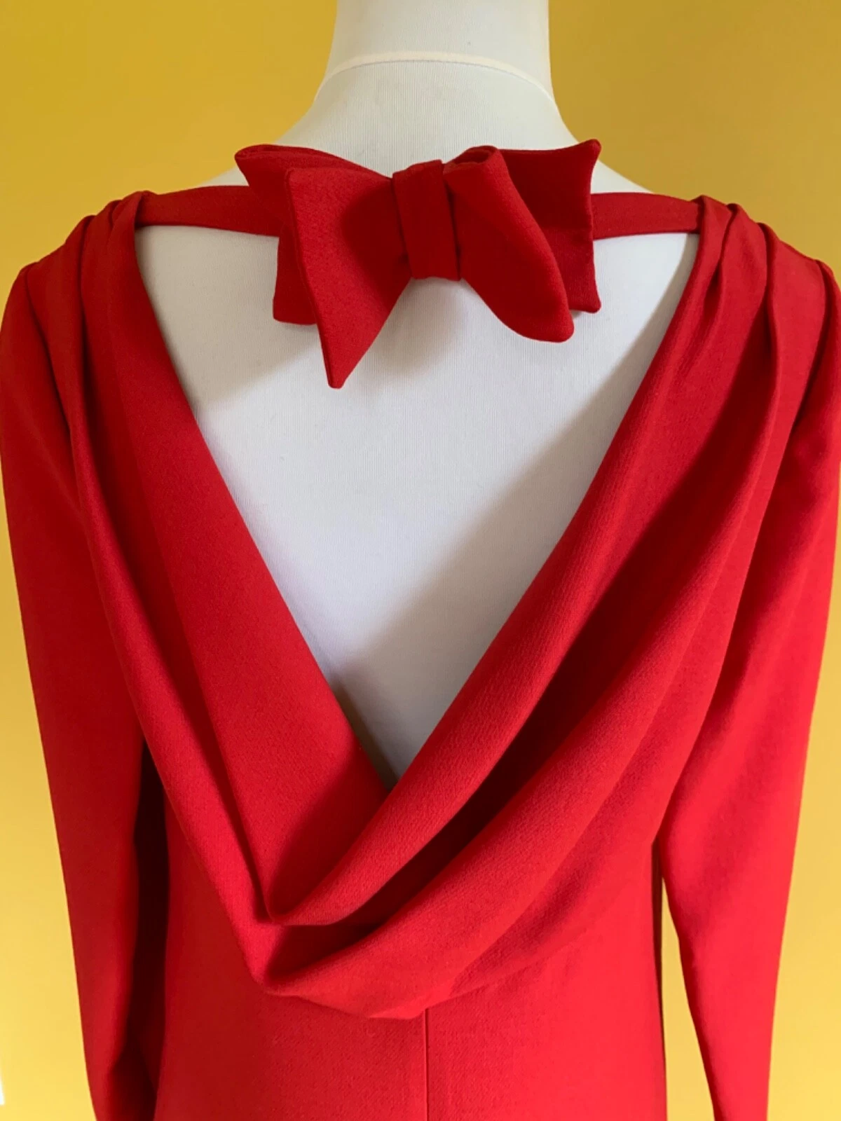 Abito Valentino rosso lana seta indossato una volta taglia 6