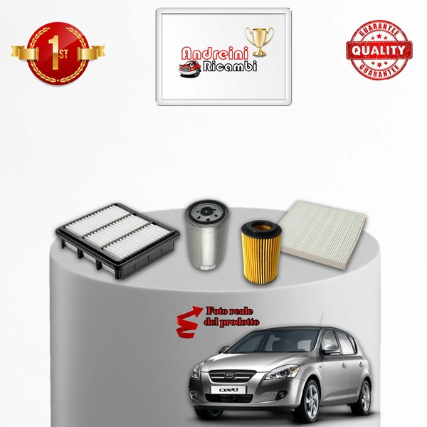 Set Service 4 Filter Kia Cee'd 2.0 Crdi 103KW 140CV Von 2007->-image