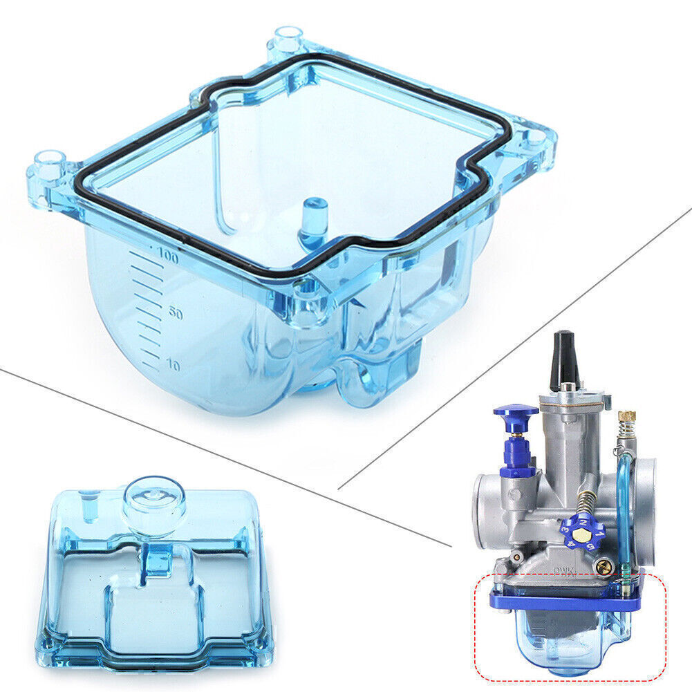 1x Blue Transparent Carburetor Bottom Float Bowl for PWK 36-42mm Big Bore Carburetor Upgrade