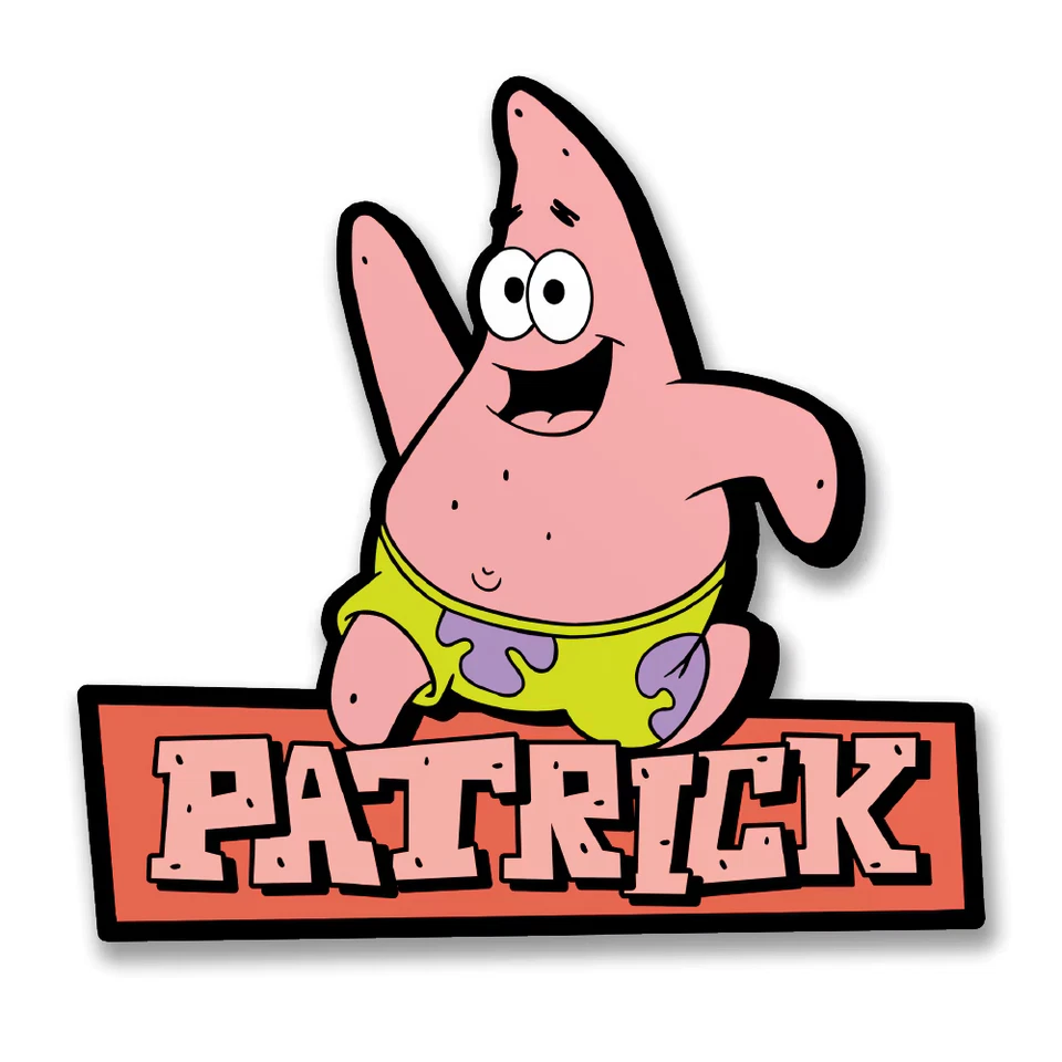 Spongebob Squarepants Schwammkopf Patrick Star 10cm Sticker Aufkleber - Bild 1 von 2
