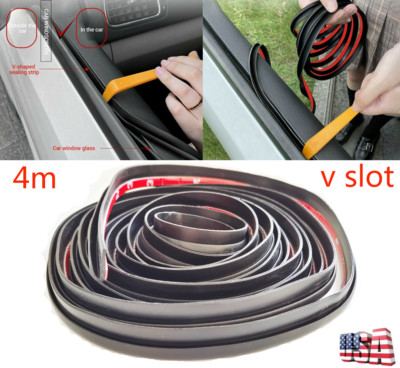 4m V Shape Car Door Window Trim Edge Moulding Weatherstrip Rubber Seal Strip USA