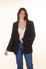 Giacca senza collo balze maniche Kontatto