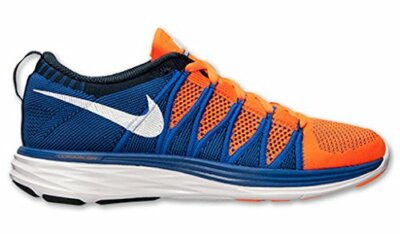 Nike Men's Flyknit Lunar2 Orange/Blue Sz 6.5 620465-801 Running Shoe
