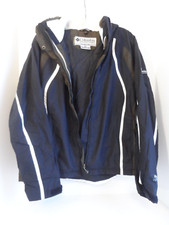 Columbia Sportswear Waterproof Black Titanium Hooded Jacket Full Zip - Size M
