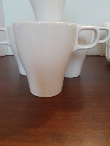 Ikea FARGRIK Sweden 10866/12011 WHITE 8 Oz Coffee Mug Set of 4 - Picture 2 of 9