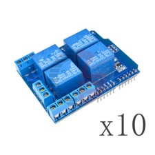 10PCS 4 Channel Relay Module Shield Terminal Expended Board For Arduino UNO R3