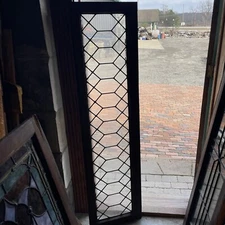 SG4557 antique leaded glass Transom Window 17 x 64.5￼