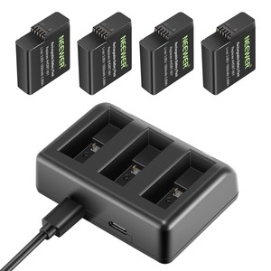 Neewer 电池套装带3 声道usb 充电器适用于gopro Hero 8 7 6 5 黑色 Ebay