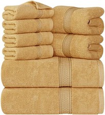 Utopia 8-Piece Towel Set 2 Bath 2 Hand 4 Wash Cloths 600 GSM Cotton
