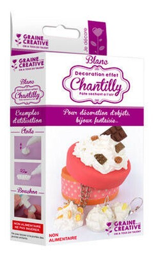 Mousse Finta Chantilly Decorativa Bianca