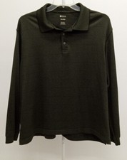 Haggar Mens Shirts Green Long Sleeve Button Collar Casual Size XX-Large