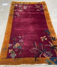 AN ATTRACTIVE ART DECO CHINESE RUG 2’11” X 4’11”