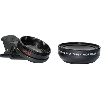 2 in 1 Mobile Phone Lens 0.45x HD Wide Angle Lens 10x Macro Lens For Huawei