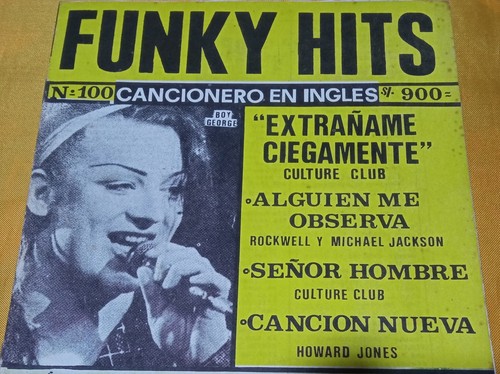 LOT 2 CULTURE CLUB BOY GEORGE FUNKY HITS SONG BOOK 80S MACHU PICCHU SPANISH PERU - Picture 7 of 9