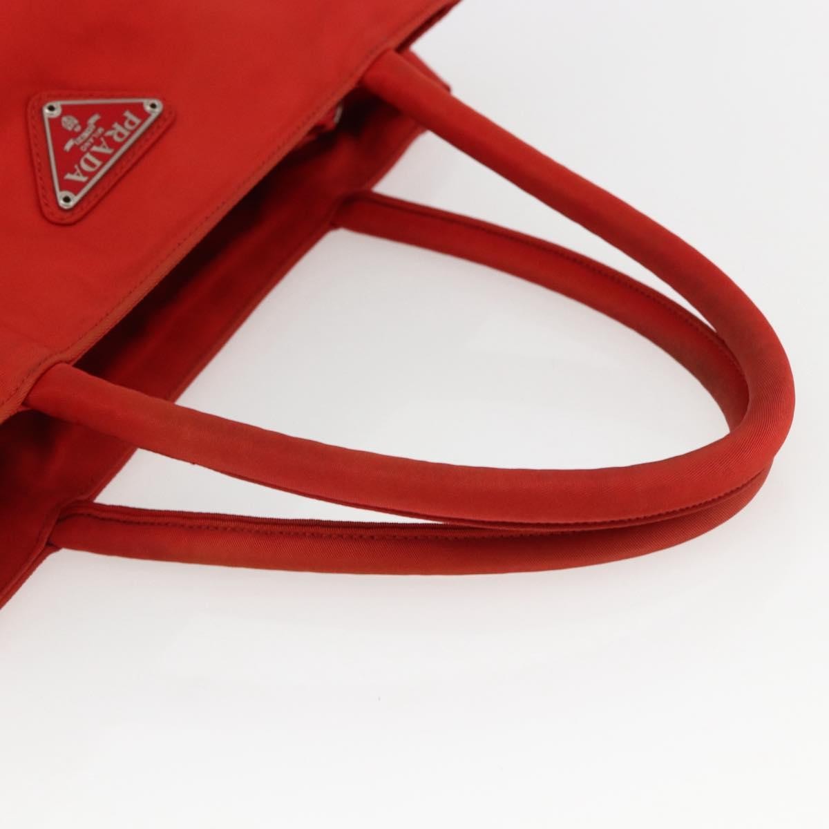 PRADA Hand Bag Nylon Red Silver Auth 169377 thumbnail 7