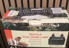 MIXJOY Dual Reptile Light Fixture, Max 160W Heat Lamp with Separate Switches,...