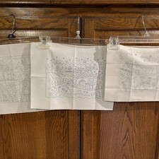 Set Of Three Whimsical Embroidery Designs Stamped On Fabric