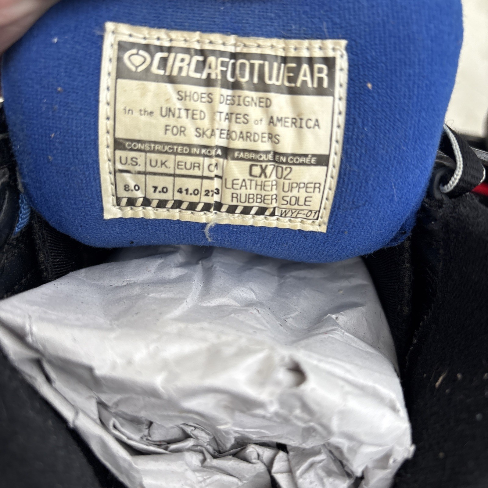 SAOLA Circa Footwear 'CX702' taglia 8 uomo vintage C1rca chad muska rare scarpe da skate vintage