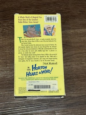 Dr. Seuss Horton Hears A Who 1970 VHS | eBay