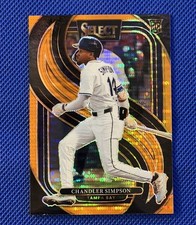 2025 Select Chandler Simpson Rookie Orange Pulsar Prizm /49 Tampa Bay Rays
