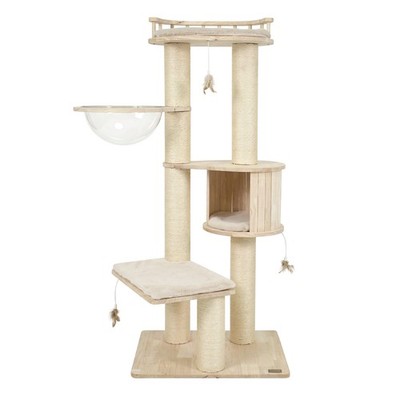 Cat Tree, Multi-level Cat Climbing Tower w/Top Perch & Space Capsule