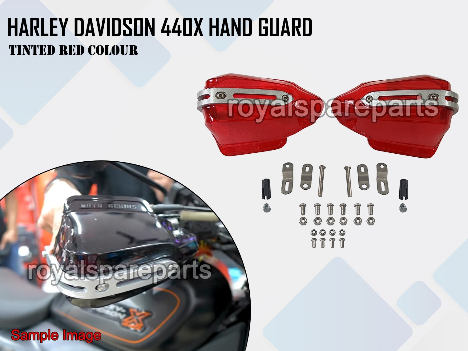 "Tinted Red Color Hand Guard" Fit For Harley Davidson 400X