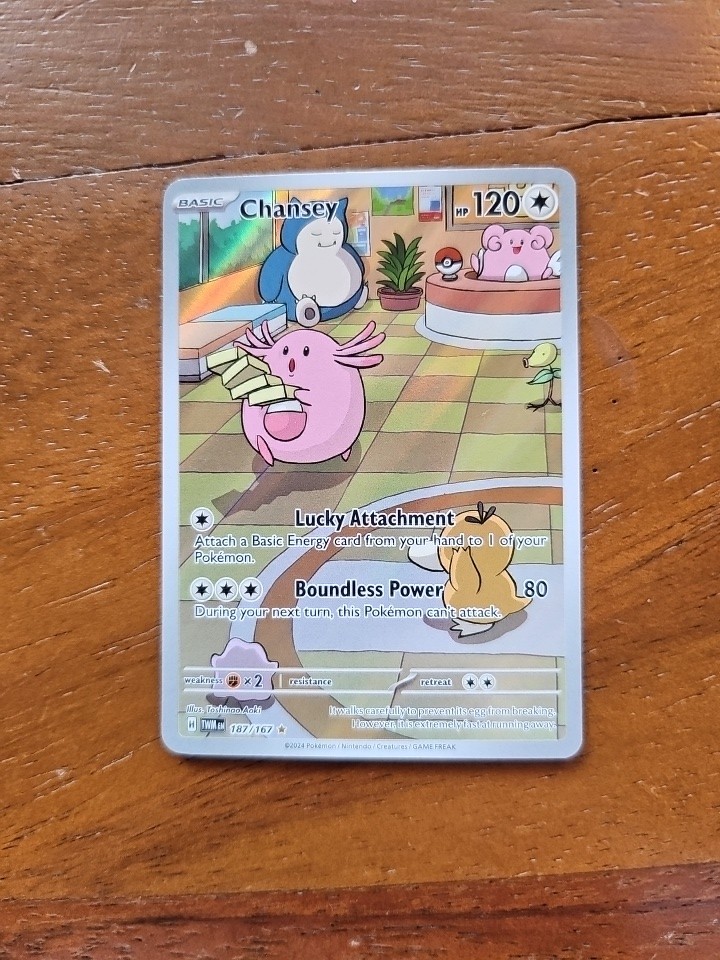 Pokémon TCG: Chansey 187/167 Sv06: Twilight Masquerade Holo Gold