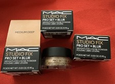 Lot of 3 MINI MAC STUDIO PRO FIX Set Blur LOOSE Powder 0.03oz 0.90g Medium Deep