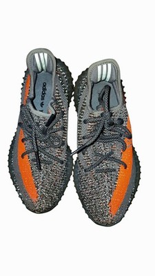 ADIDAS Yeezy Boost SPLY 350 V2 Grey Orange Cloth Sneakers  6.5 US Authentic