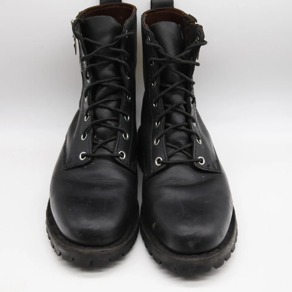 Botas femininas Red Wing com zíper lateral Chukka motociclista couro preto 1668 tamanho 8 - Imagem 4 de 4