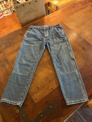 Mens P&Co Workwear Carpenter Albion Pants Blue Size 34x32