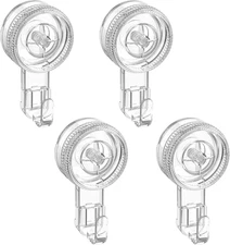 Suction Cup Hooks 4 Pack, Single Hook Design - Waterproof Vacuum Suction Hangers