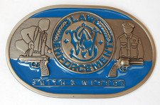 NEW!!  Vtg Smith & Wesson LAW ENFORCEMENT Belt Buckle