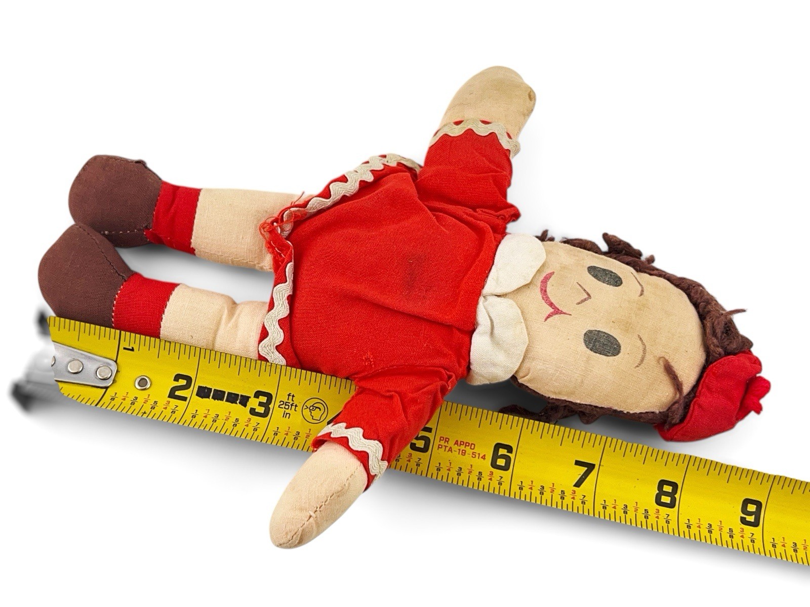 Vintage J. Swedlin Inc. GUND Miniature Little Lulu Stuffed Cloth Rag Doll 7"