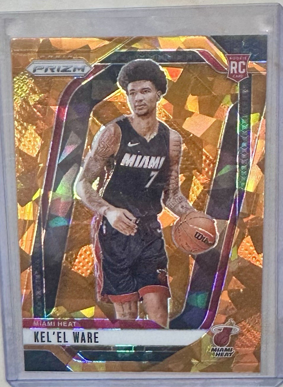 2024-25 Panini Prizm - Kel'el Ware #248 Orange Cracked Ice Prizm (RC) Rookie