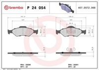 Brembo P 24 054 Bremsbelagsatz, Scheibenbremse FüR Ford Mazda